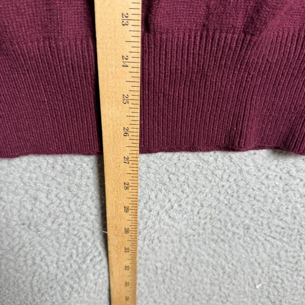 Banana Republic Sweater Mens‎ Size Large Burgundy Cable Knit Shawl Neck Regular